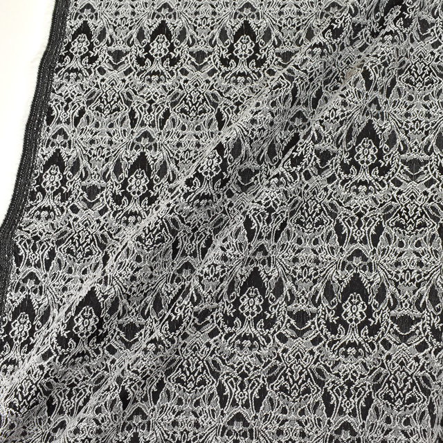 生地 ストレッチアビージャガード(ME7920) 12.ブラック×ホワイト 10Aa05_