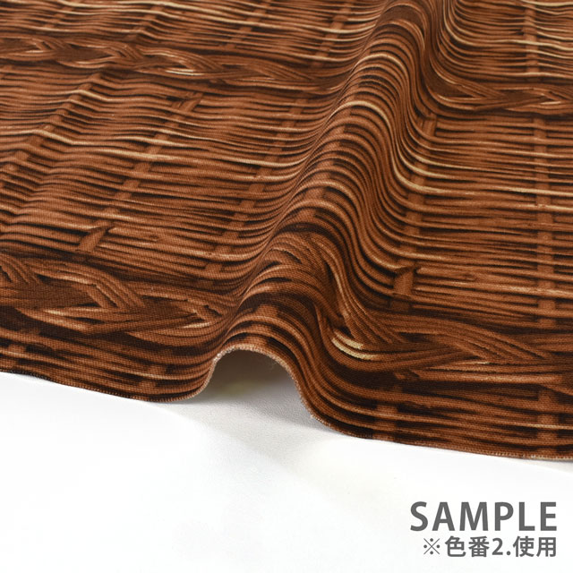 生地 バスケットプリント(MI39403) 1.ベージュ系 09Ae99_