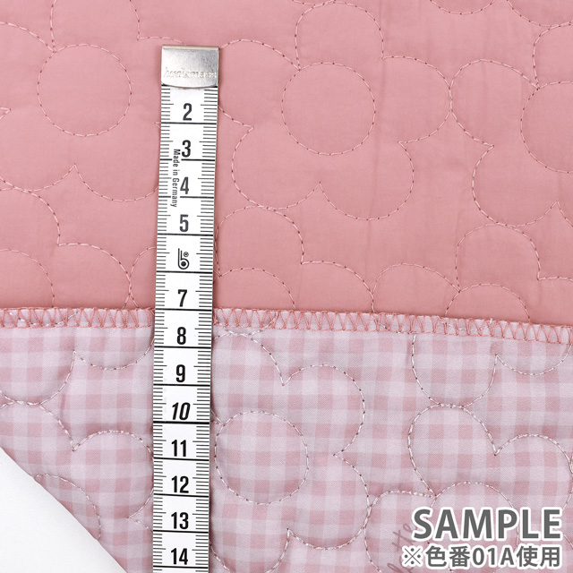 生地 milk latte-ミルクラテ- リバーシブルデザインキルト フラワー/キルティング 幅130cm×長さ50cm 1枚入り 1A.ピンク 99Zz99_