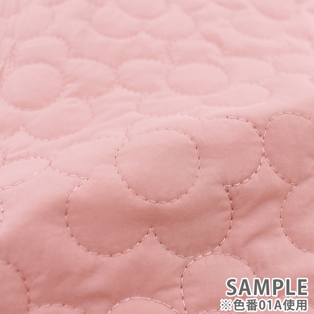 生地 milk latte-ミルクラテ- リバーシブルデザインキルト フラワー/キルティング 幅130cm×長さ50cm 1枚入り 1A.ピンク 99Zz99_