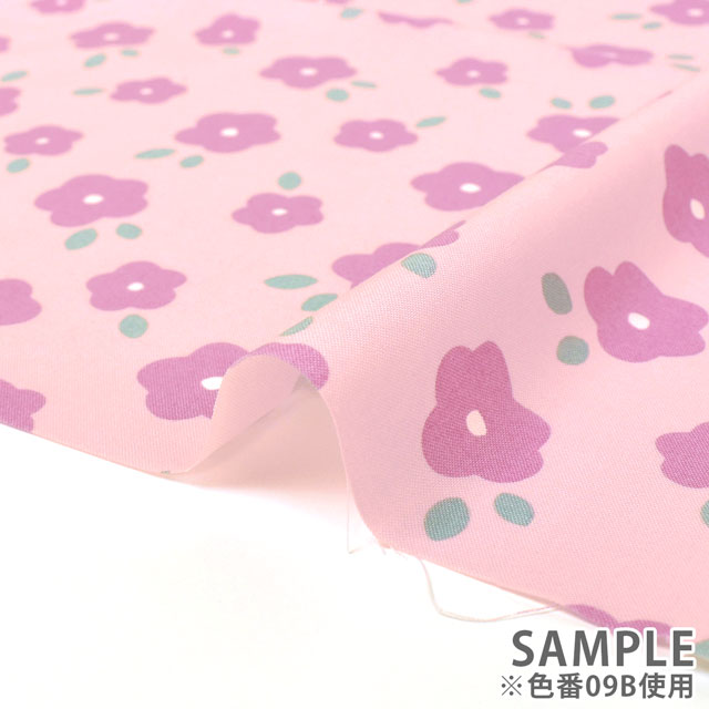 生地 milk latte-ミルクラテ- フラワー/シーチング(MLJS) 9B.ピンク 99Zz99_