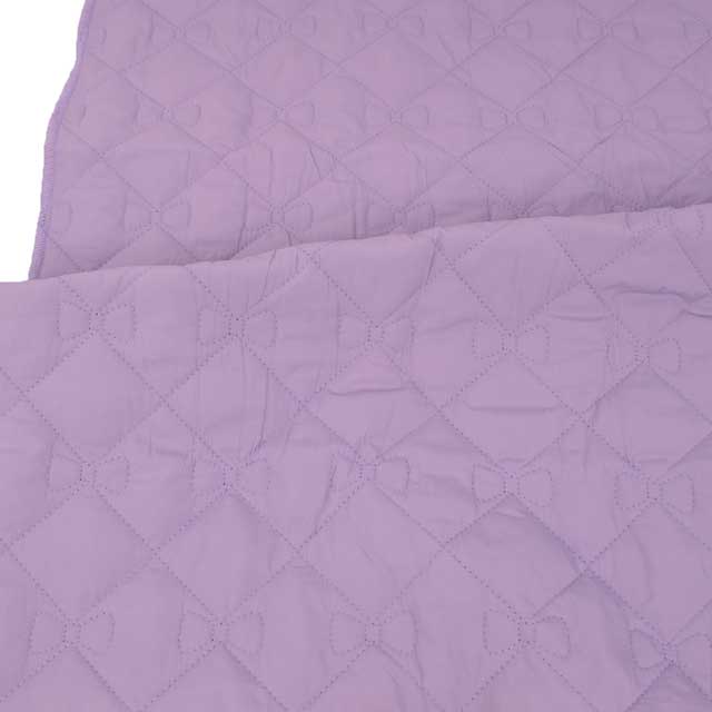 生地 milk latte-ミルクラテ- リバーシブルデザインキルト リボンダイヤ/キルティング 幅130cm×長さ50cm 1枚入り(MLDQ-04) パープル×グレー 09Ad07_