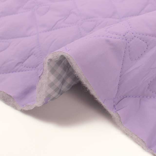 生地 milk latte-ミルクラテ- リバーシブルデザインキルト リボンダイヤ/キルティング 幅130cm×長さ50cm 1枚入り(MLDQ-04) パープル×グレー 09Ad07_