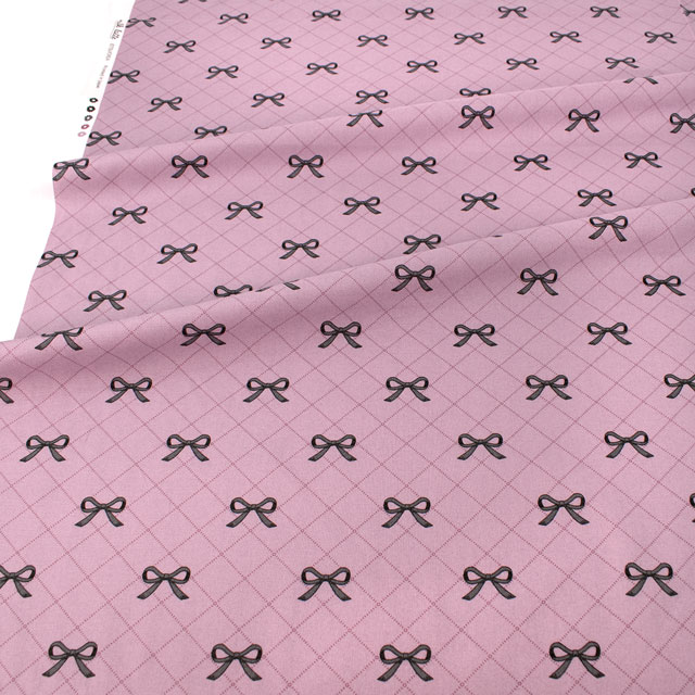 生地 milk latte-ミルクラテ- リボン/シーチング(MLJS) 16A.ピンク 09Ae99_