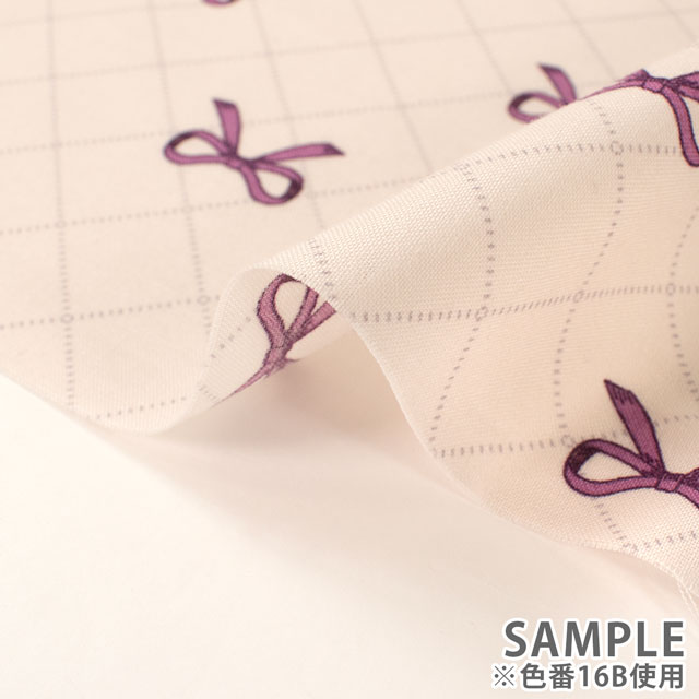 生地 milk latte-ミルクラテ- リボン/シーチング(MLJS) 16A.ピンク 09Ae99_