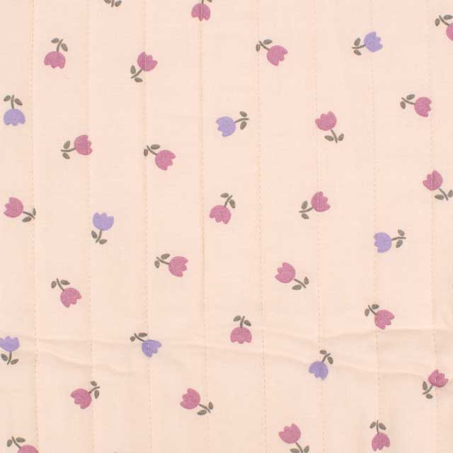 生地 milk latte-ミルクラテ- チューリップ/キルティング 幅105cm×長さ50cm 1枚入り(CQMLJS) 15A.アイボリー 09Ad07_