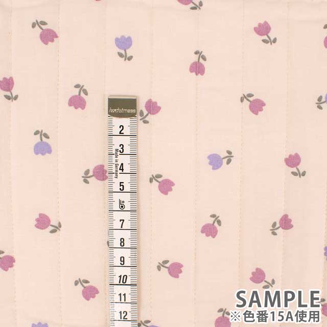 生地 milk latte-ミルクラテ- チューリップ/キルティング 幅105cm×長さ50cm 1枚入り(CQMLJS) 15A.アイボリー 09Ad07_