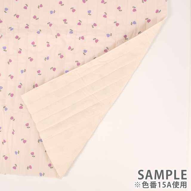 生地 milk latte-ミルクラテ- チューリップ/キルティング 幅105cm×長さ50cm 1枚入り(CQMLJS) 15A.アイボリー 09Ad07_