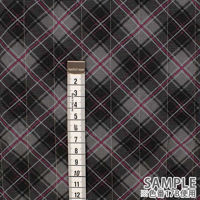 生地 milk latte-ミルクラテ- チェック/キルティング 幅105cm×長さ50cm 1枚入り(CQMLJS) 17B.グレー 09Ad07_