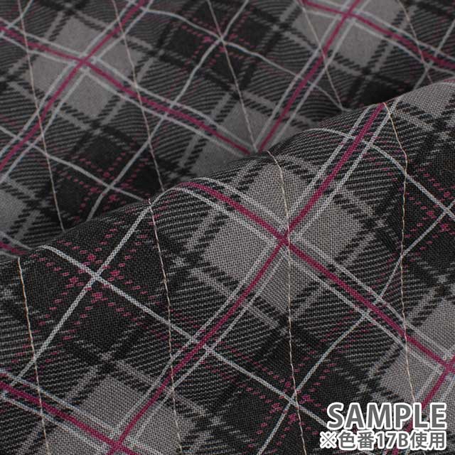 生地 milk latte-ミルクラテ- チェック/キルティング 幅105cm×長さ50cm 1枚入り(CQMLJS) 17B.グレー 09Ad07_