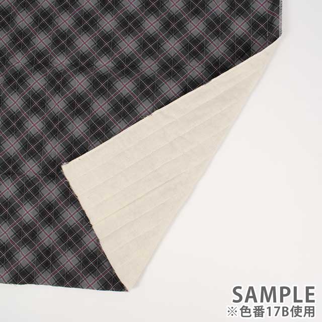 生地 milk latte-ミルクラテ- チェック/キルティング 幅105cm×長さ50cm 1枚入り(CQMLJS) 17B.グレー 09Ad07_