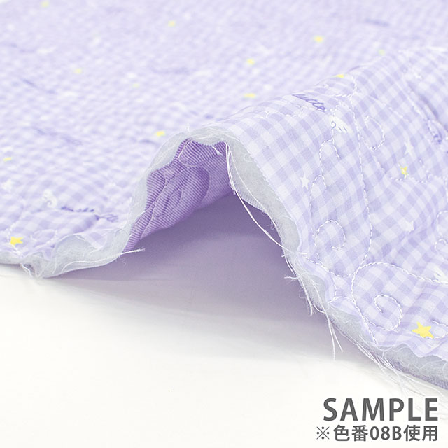 生地 milk latte-ミルクラテ- デニム風デザインキルト エンジェル/キルティング 約130cm幅×50cmカット(MLDQ) 08A.ミントブルー 09Ad07_