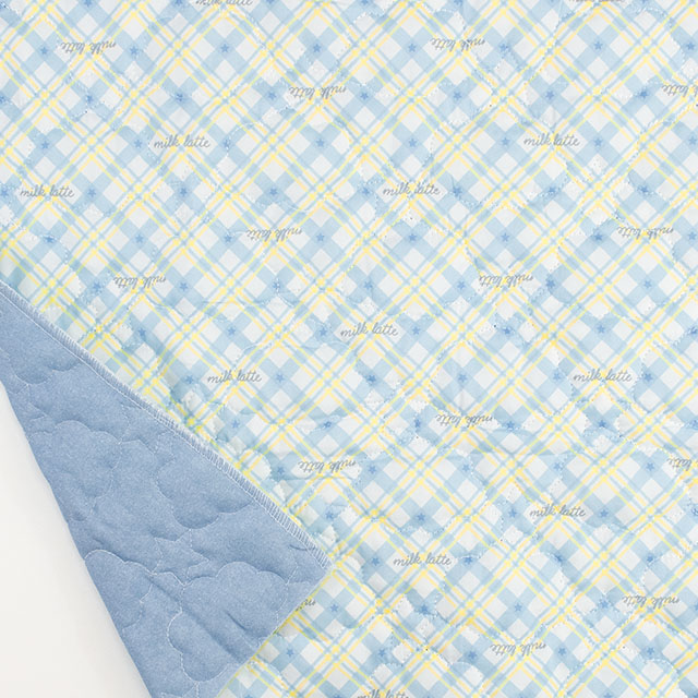 生地 milk latte-ミルクラテ- デニム風デザインキルト ほしぞら/キルティング 約130cm幅×50cmカット(MLDQ) 10B.スカイブルー 09Ad07_