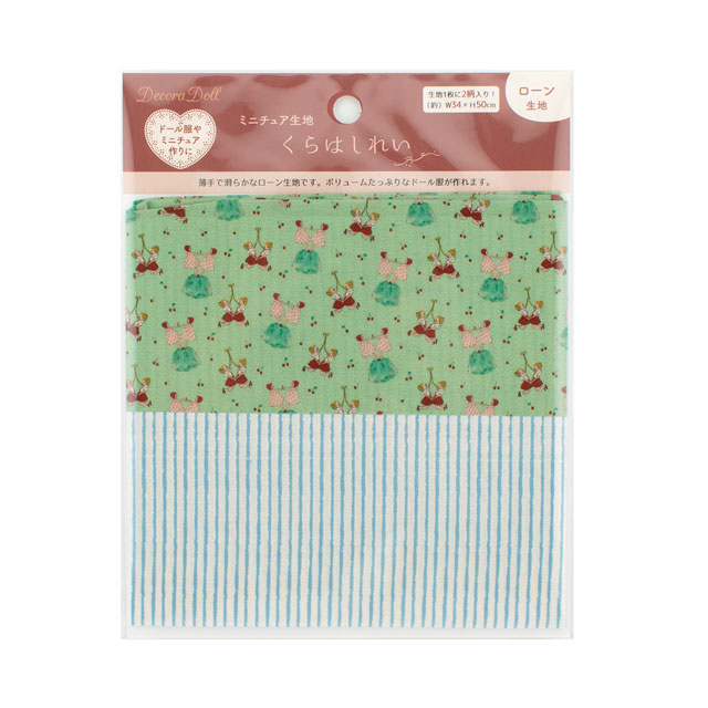 カットクロス ミニチュア生地 くらはしれい さくらんぼ/ローン(MNLK-01) 06Ab99_