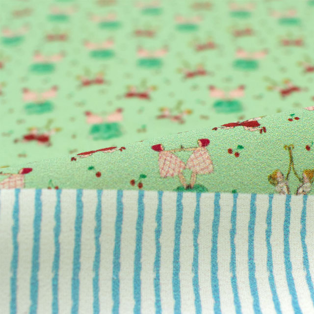 カットクロス ミニチュア生地 くらはしれい さくらんぼ/ローン(MNLK-01) 06Ab99_