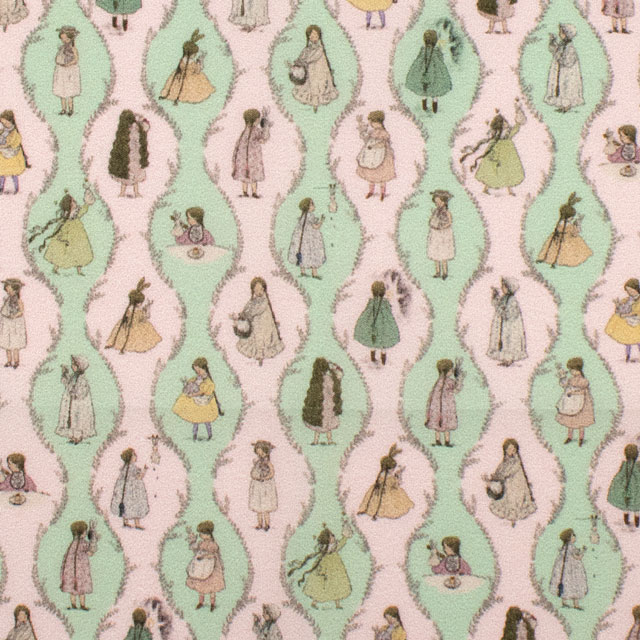 カットクロス ミニチュア生地 くらはしれい うさぎのパペット/ローン(MNLK-06) 06Ab99_