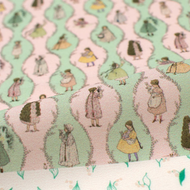 カットクロス ミニチュア生地 くらはしれい うさぎのパペット/ローン(MNLK-06) 06Ab99_