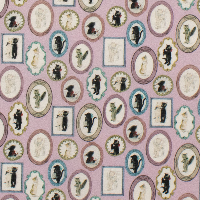 カットクロス ミニチュア生地 くらはしれい 猫の肖像/ローン(MNLK-08) 06Ab99_