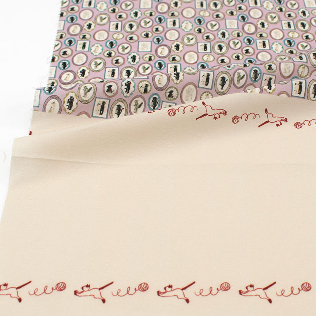 カットクロス ミニチュア生地 くらはしれい 猫の肖像/ローン(MNLK-08) 06Ab99_