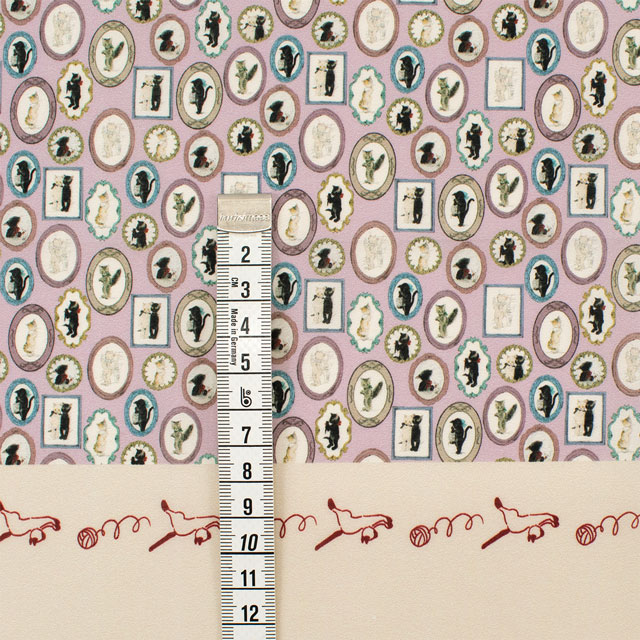 カットクロス ミニチュア生地 くらはしれい 猫の肖像/ローン(MNLK-08) 06Ab99_