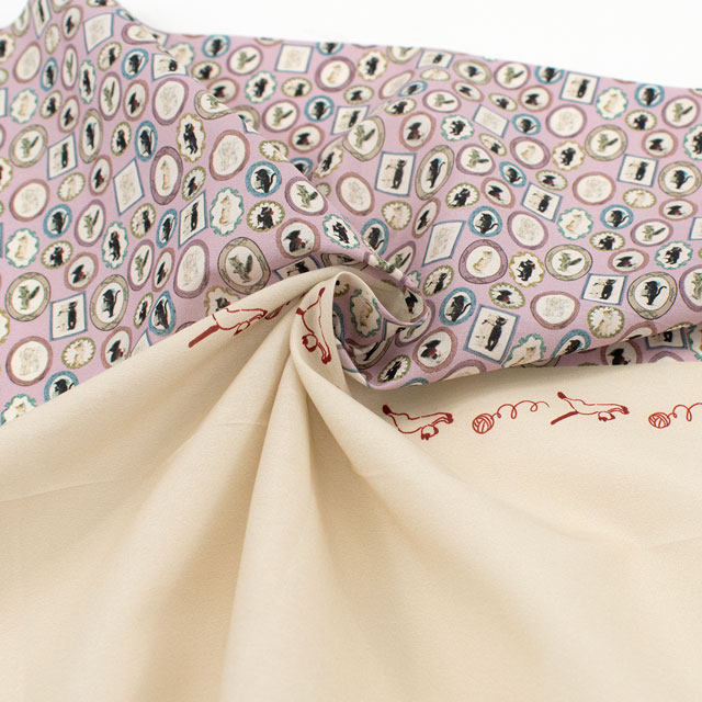 カットクロス ミニチュア生地 くらはしれい 猫の肖像/ローン(MNLK-08) 06Ab99_