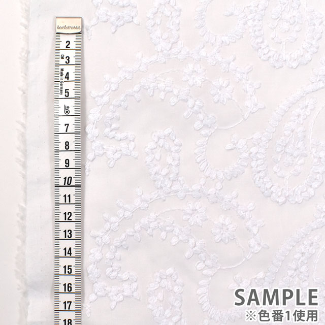 生地 綿レース ペイズリー(M0713016) 9.紺 99Zz99_