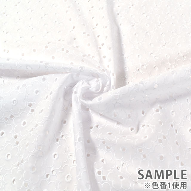 生地 綿レース お花柄(M0742180) 7.ミント 99Zz99_