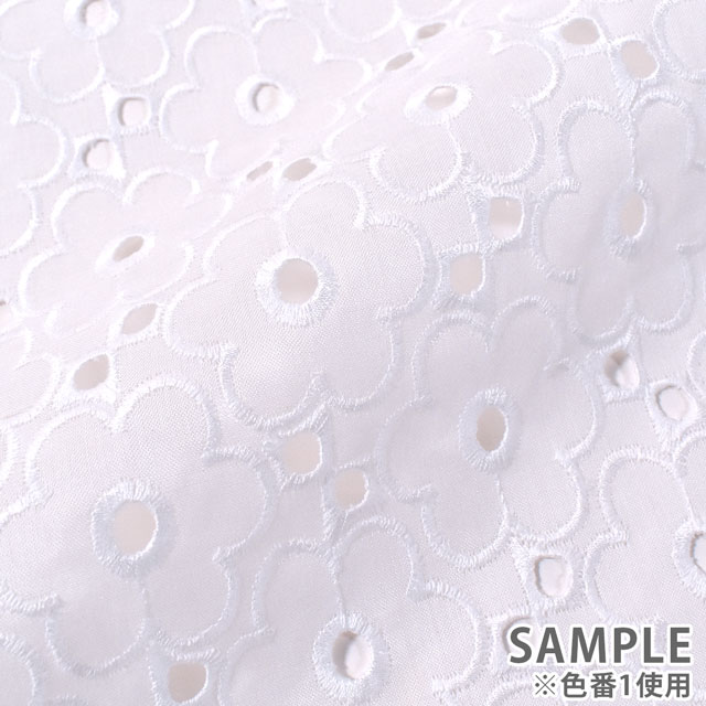 生地 綿レース お花柄(M0742180) 7.ミント 99Zz99_