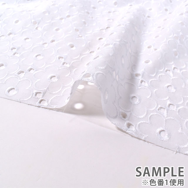 生地 綿レース お花柄(M0742180) 7.ミント 99Zz99_