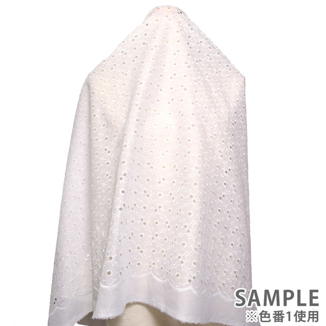 生地 綿レース お花柄(M0742180) 7.ミント 99Zz99_