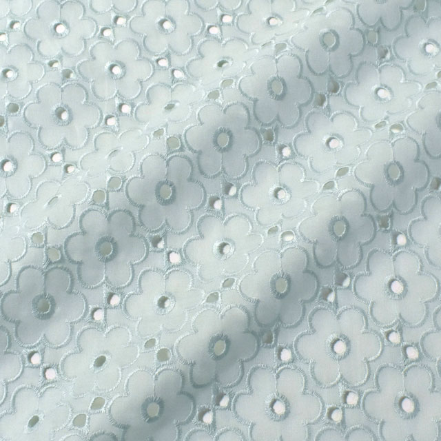 生地 綿レース お花柄(M0742180) 7.ミント 99Zz99_