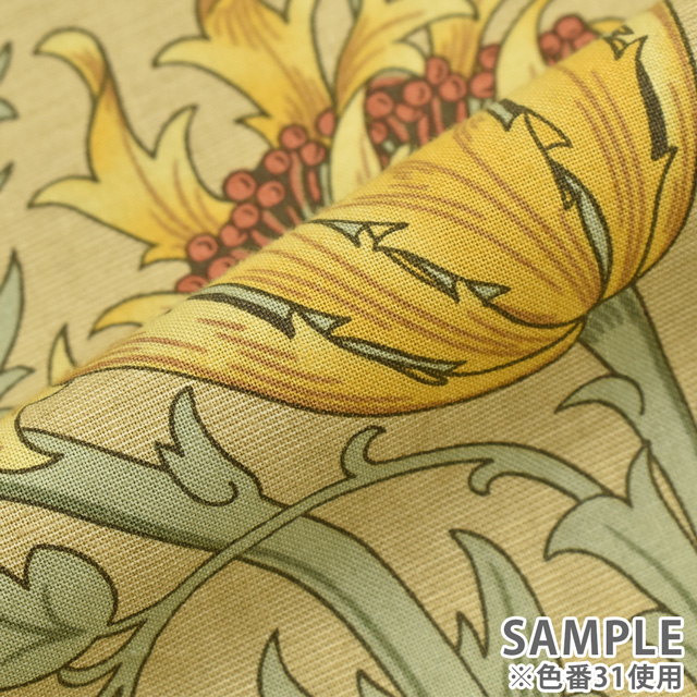 生地 moda-モダ- BEST OF MORRIS ANEMONE アネモネ/シーチング(8217) 34.グレー 09Ac04_