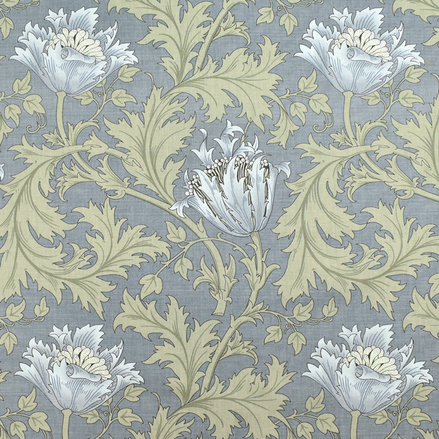 生地 moda-モダ- BEST OF MORRIS ANEMONE アネモネ/シーチング(8217) 34.グレー 09Ac04_