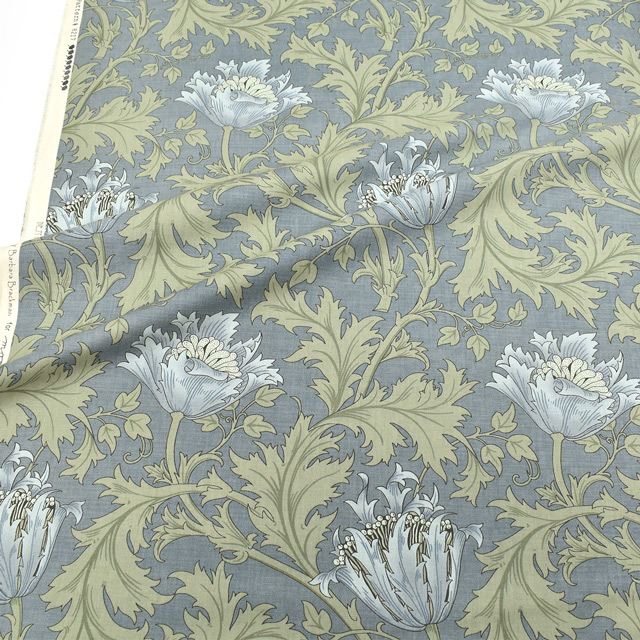 生地 moda-モダ- BEST OF MORRIS ANEMONE アネモネ/シーチング(8217) 34.グレー 09Ac04_