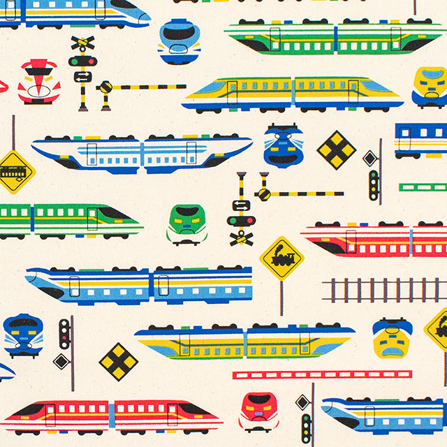 生地 お気に入りシリーズ カラフルシンカンセン/オックス(MOWF-164) KN.生成 09Ae99_