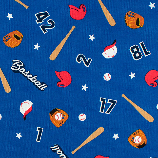 生地 お気に入りシリーズ ベースボールスター/オックス(MOWF-165) BL.ブルー 09Ae99_