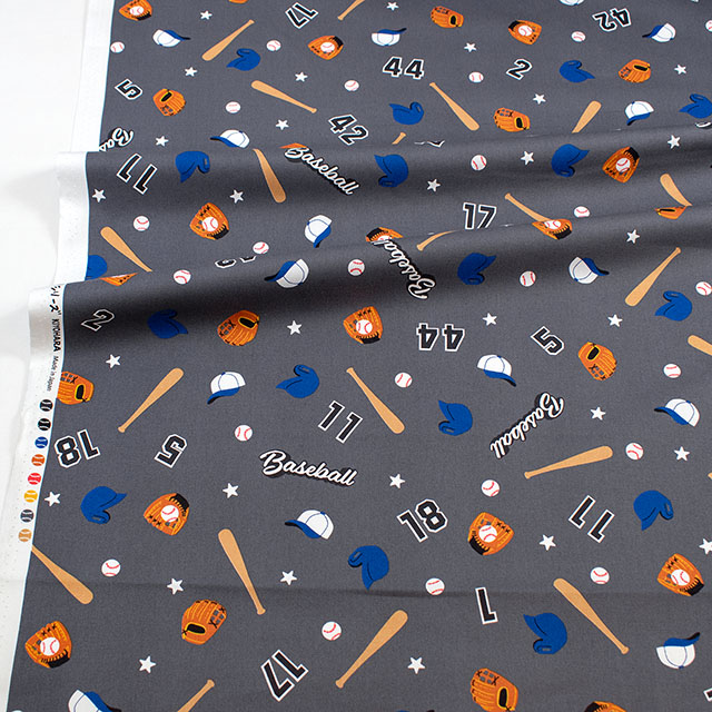 生地 お気に入りシリーズ ベースボールスター/オックス(MOWF-165) GRY.グレー 09Ae99_