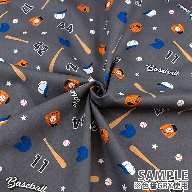 生地 お気に入りシリーズ ベースボールスター/オックス(MOWF-165) GRY.グレー 09Ae99_