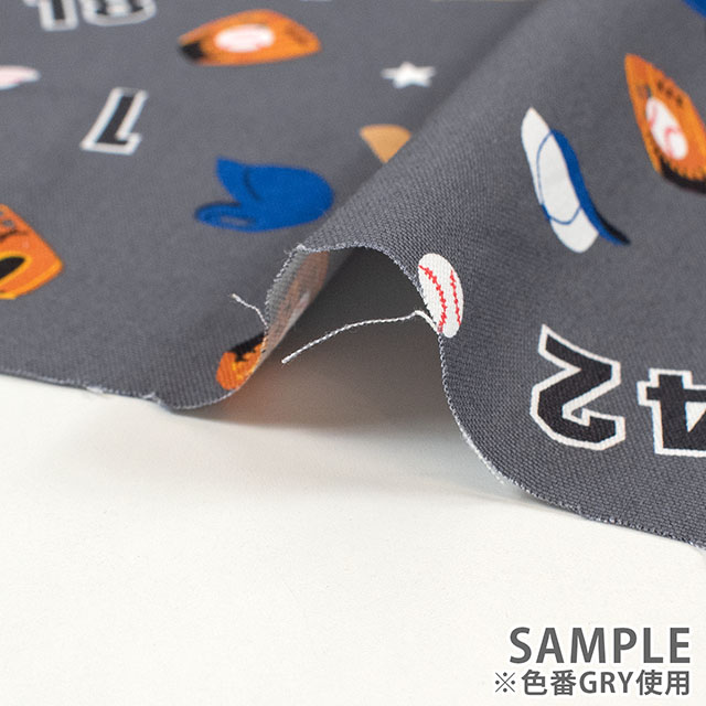 生地 お気に入りシリーズ ベースボールスター/オックス(MOWF-165) GRY.グレー 09Ae99_