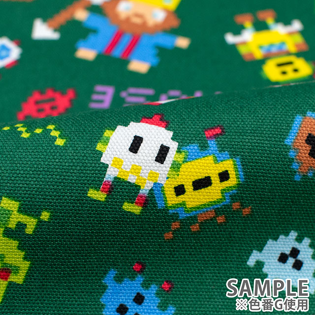 生地 お気に入りシリーズ ピクセルアーケードゲーム/オックス(MOWF-167) BK.ブラック 09Ae99_