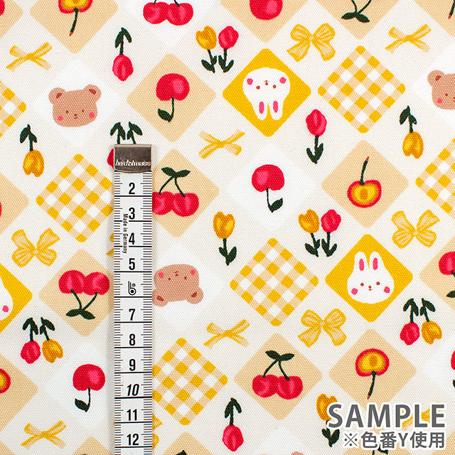 生地 お気に入りシリーズ アニマルリボン/オックス(MOWF-170) P.ピンク 09Ae99_