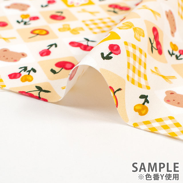 生地 お気に入りシリーズ アニマルリボン/オックス(MOWF-170) P.ピンク 09Ae99_