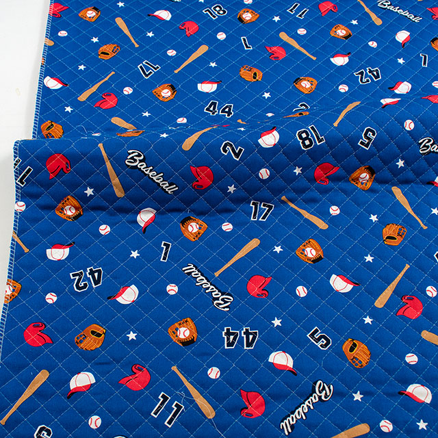 生地 お気に入りシリーズ ベースボールスター/キルティング(MOWF-165Q) BL.ブルー 09Ae99_