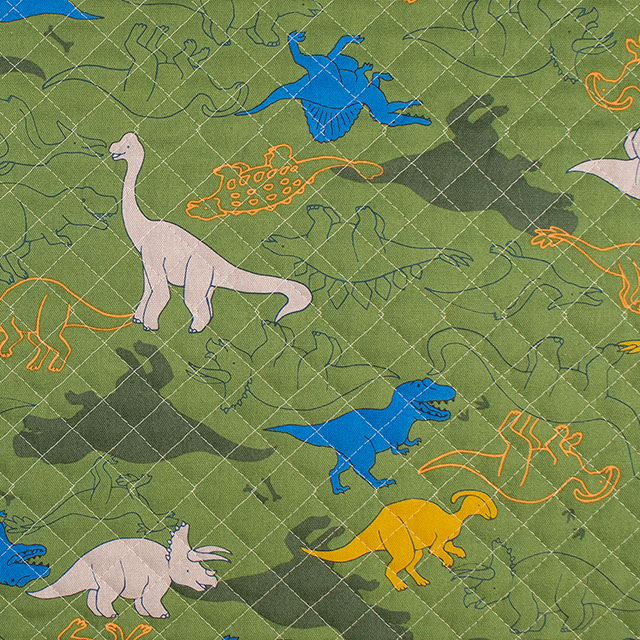 生地 お気に入りシリーズ シルエットダイナソー/キルティング(MOWF-166Q) G.グリーン 09Ae99_