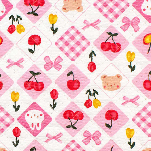 生地 お気に入りシリーズ アニマルリボン/キルティング(MOWF-170Q) P.ピンク 09Ae99_