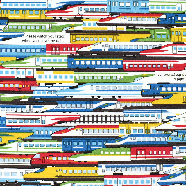 生地 お気に入りシリーズ トレイン大集合/オックス(MOWF-151) R.マルチ 09Ae99_
