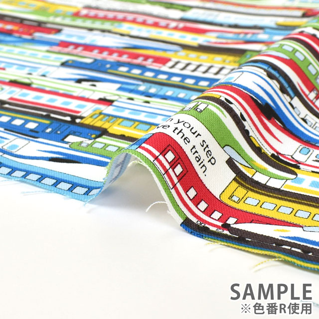 生地 お気に入りシリーズ トレイン大集合/オックス(MOWF-151) R.マルチ 09Ae99_