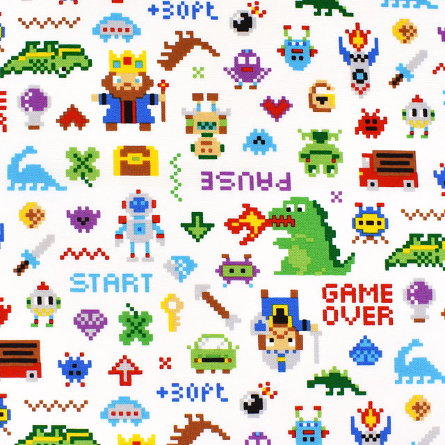 生地 お気に入りシリーズ ピクセルドット/オックス(MOWF-154) OW.オフ 09Ae99_