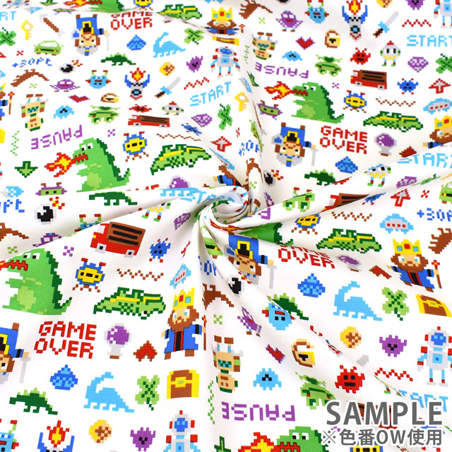 生地 お気に入りシリーズ ピクセルドット/オックス(MOWF-154) OW.オフ 09Ae99_