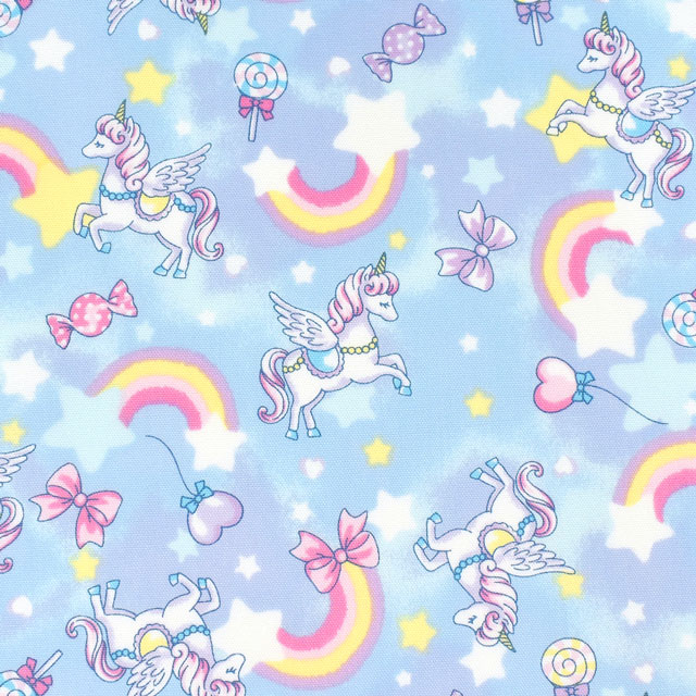 生地 お気に入りシリーズ レインボードリーム/オックス（MOWF-155） BL.ブルー 09Ae99_